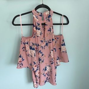 Floral Cold-Shoulder Top